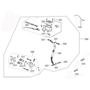 Remcilinder - Remhendel - Remleiding - Remklauw - Remblokken Benzhou ZN50QT-36 champagne