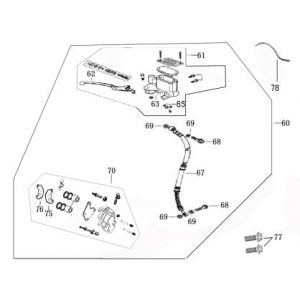 Remcilinder - Remhendel - Remleiding - Remklauw - Remblokken Benzhou ZN50QT-36 champagne