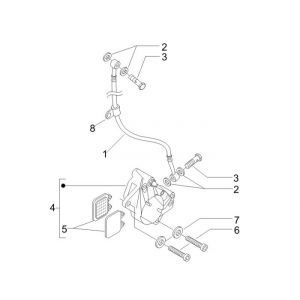 Remklauw - Remleiding - Remblokken Piaggio Liberty 4-takt