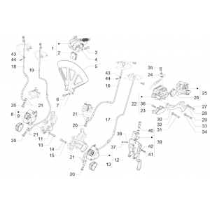 Remklauw - Remblokken - Remleiding (ABS) Piaggio MP3 350 Maxi Sport ABS Euro 4 2018-2020