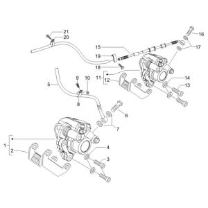 Remklauw - Remblokken - Remleiding Gilera Runner 200 VXR 4-takt 2006