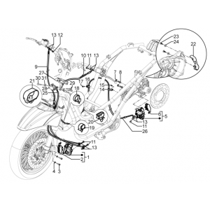 Remklauw - Remblokken - Remleiding Piaggio Beverly 350 Sport Touring Euro 3 2013-2014