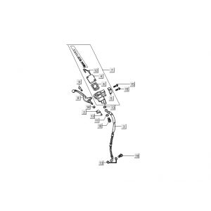 Remcilinder - Remhendel - Remleiding Kymco People S 50 4-takt wit