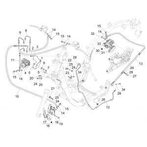 Remcilinder - Remklauw - Remblokken - Remleiding - ABS module  Piaggio Medley 125 IE ABS Euro 4 2016-2019