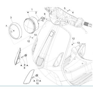 Koplamp - Knipperlichten voorzijde Vespa Primavera 125 3V IE ABS