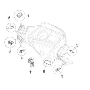 Schakelaars - Drukknoppen Piaggio NRG Power 50 2-takt LC Euro 4