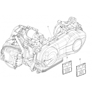 Motorblok compleet Vespa Sprint 150 3V IE ABS Euro 3 2015