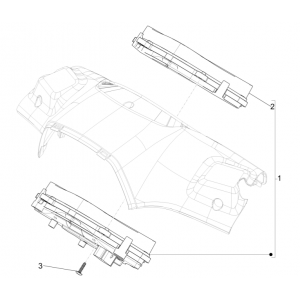 Kilometerteller - Cockpit Vespa Sprint 150 3V IE ABS Euro 3 2015