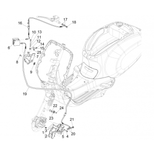 Remleiding Vespa Sprint 150 3V IE ABS Euro 3 2015