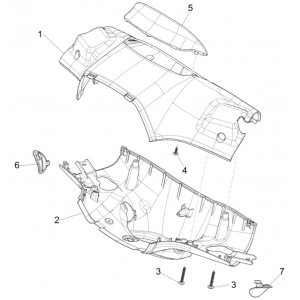 Stuurkappen Vespa Sprint 150 3V IE ABS Euro 3 2015