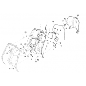 Beenschild Vespa Sprint 150 3V IE ABS Euro 3 2015