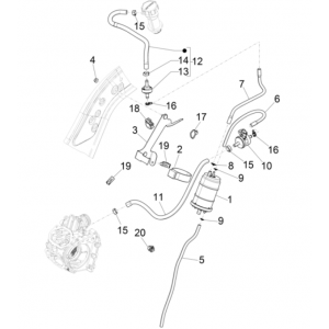 Anti-percolatiesysteem Vespa GTS 300 Super HPE 4V IE ABS Euro 5 2020-2022