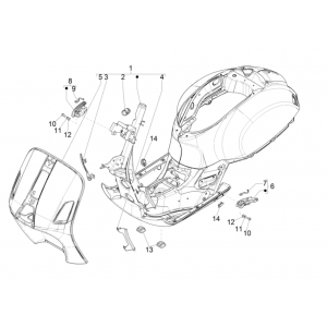 Frame Vespa GTS 300 Super HPE 4V IE ABS Euro 5 2020-2022