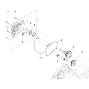 Vertanding - Overbrenging Vespa GTS 300 Super HPE 4V IE ABS Euro 5 2020-2022