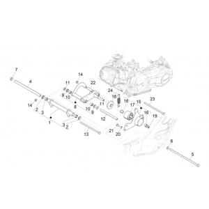 Motorophanging Vespa GTS 300 Super HPE 4V IE ABS Euro 5 2020-2022