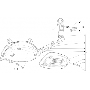 Uitlaat Vespa GTS 300 Super HPE 4V IE ABS Euro 5 2020-2022