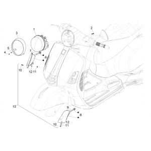 Koplamp - Knipperlichten voorzijde Vespa GTS 300 Super HPE 4V IE ABS Euro 5 2020-2022