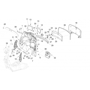Beenschild Vespa GTS 300 Super HPE 4V IE ABS Euro 5 2020-2022