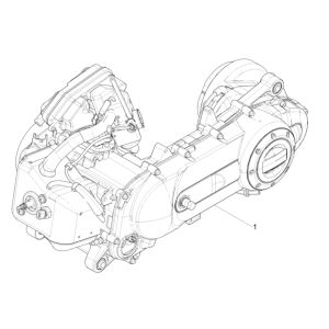 Motorblok compleet Piaggio Typhoon 50 2-takt Euro 4 2018-2020