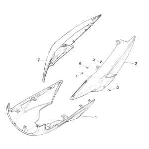 Motorschermen - spoiler Piaggio Typhoon 50 2-takt Euro 4 2018-2020