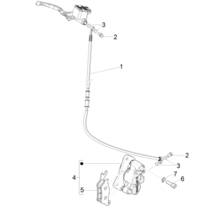 Remklauw - Remblokken - Remleiding Piaggio Typhoon 50 2-takt Euro 4 2018-2020