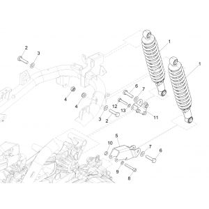 Schokbreker Piaggio Medley 125 IE ABS Euro 4 2016-2019