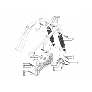 Schokbreker Piaggio Beverly 350 Sport Touring Euro 3 2013-2014