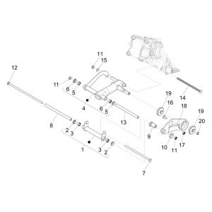 Motorophanging Piaggio MP3 300 ie LT Business - Sport (met en zonder ABS) 2016-2018