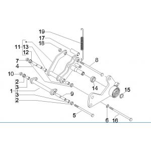 Motorophanging Vespa GTV 250 IE 4V