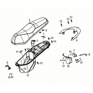 Zadel - Helmbak - Achterdrager Sym Jet 14 50i Euro 5