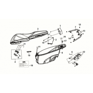 Seat - rear grip Sym Orbit III 50 E5