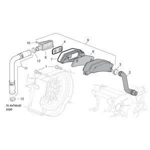 Secundaire luchttoevoer Aprilia SR 50 LC (injectie en carburateur) 2004-2009