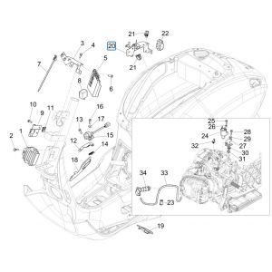 Spanningsregelaar - Bobine - Elektronische delen Vespa Primavera 125 3V IE ABS