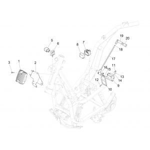 Spanningsregelaar - Bobine - Antikantelsensor- Knipperlichtrelais Beverly 300 IE ABS Euro 4 2016-2020