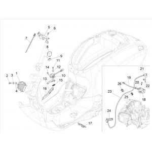 Spanningsregelaar - Bobine -  Knipperlichtrelais  Vespa Sprint 125 3V IE ABS Euro 5 2021