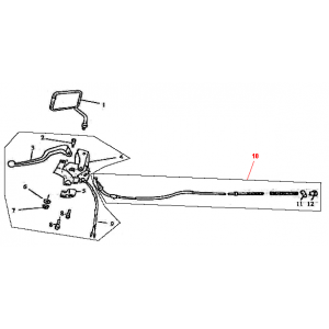 Spiegel links Eagle-Wing Torino 125