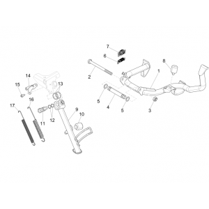 Middenstandaard - Zijstandaard Vespa GTS 250 ie 2005-2016 (zonder ABS)