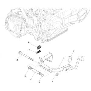 Middenstandaard - Zijstandaard Vespa Sprint 125 3V IE ABS