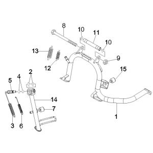 Middenstandaard - Zijstandaard Vespa GTV 250 IE 4V