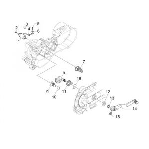 Startmotor - Kickstarteras -Kickstartpedaal - Bendix Vespa Sprint 50 4-takt 2V 25km/u