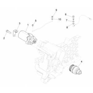 Startmotor - Bendix Vespa 4-takt IGET 3V Euro 4
