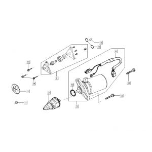 Startmotor - Oliepomp Kymco Sento 50 4-takt Zwart