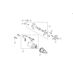 Startmotor - Oliepomp Kymco Super8 50 4-takt 2009→ Matzwart