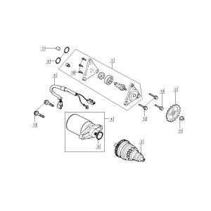 Startmotor - Bendix Kymco New Dink 4-takt donkergrijs