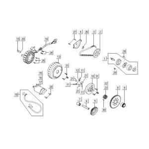 Startmotor - Oliepomp Kymco Downtown 125i