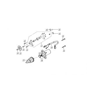 Startmotor - Oliepomp Kymco Filly 4-takt zilver