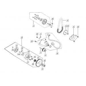 Startmotor - Oliepomp Kymco Like 125