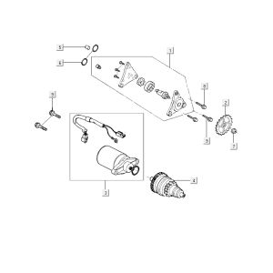 Startmotor - Bendix - Oliepomp Kymco City 16' 4-takt wit