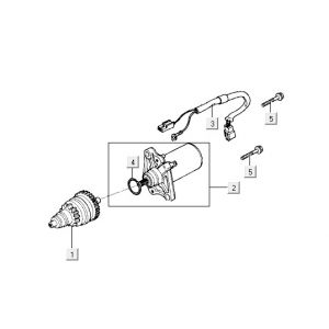 Startmotor - Bendix Kymco Yup 50 2-takt AC zilver
