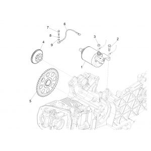 Startmotor - Starttandwiel Vespa Sprint 125 3V IE ABS Euro 5 2021